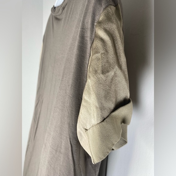 Allsaints Leila Olive Two Tone Short Sleeve Designer Luxury Shirt - Picture 4 of 7